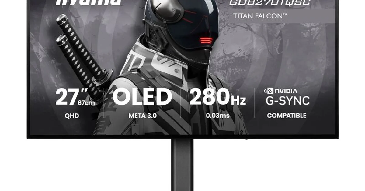 iiyama frappe fort pour son premier OLED : QHD 280 Hz et un prix qui tombe jusqu'à 299 £