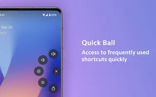 Quick Ball fait mieux que certains panneaux latéraux Android avec un simple demi-cercle