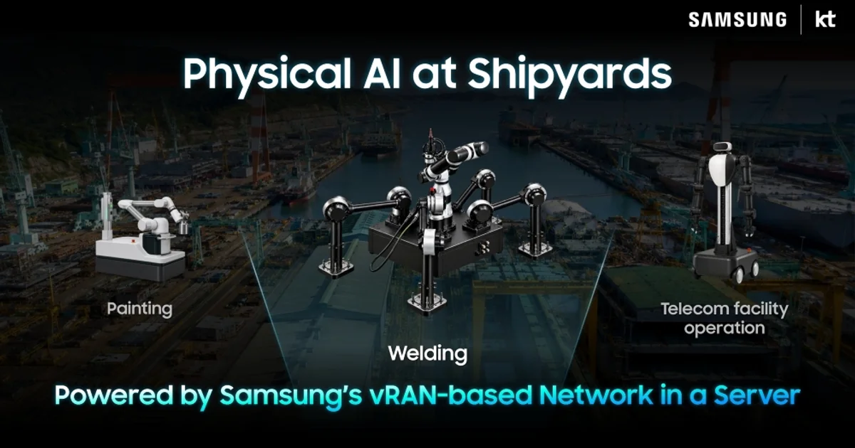 Samsung met l’IA dans la 5G : des robots soudeurs vont tester le réseau qui préfigure sa vision de la 6G